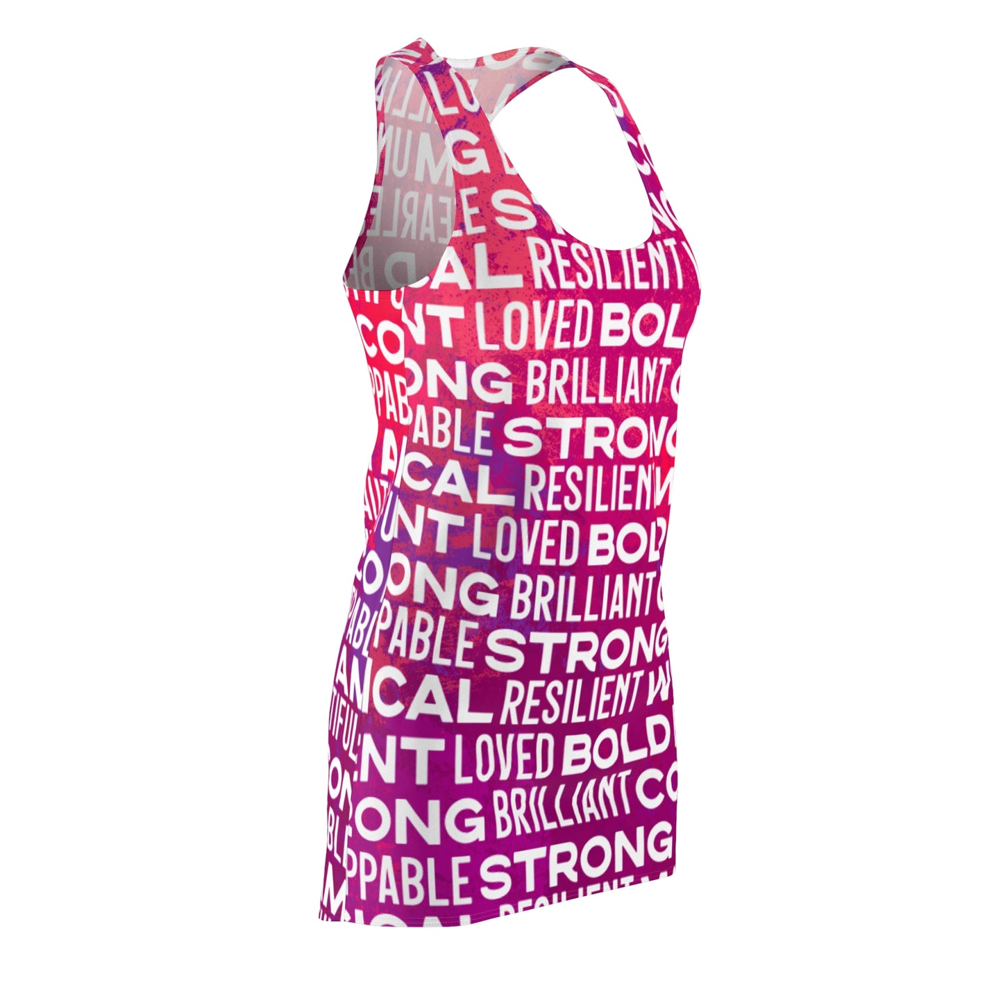 Bold Affirmations Racerback Dress (Berry)
