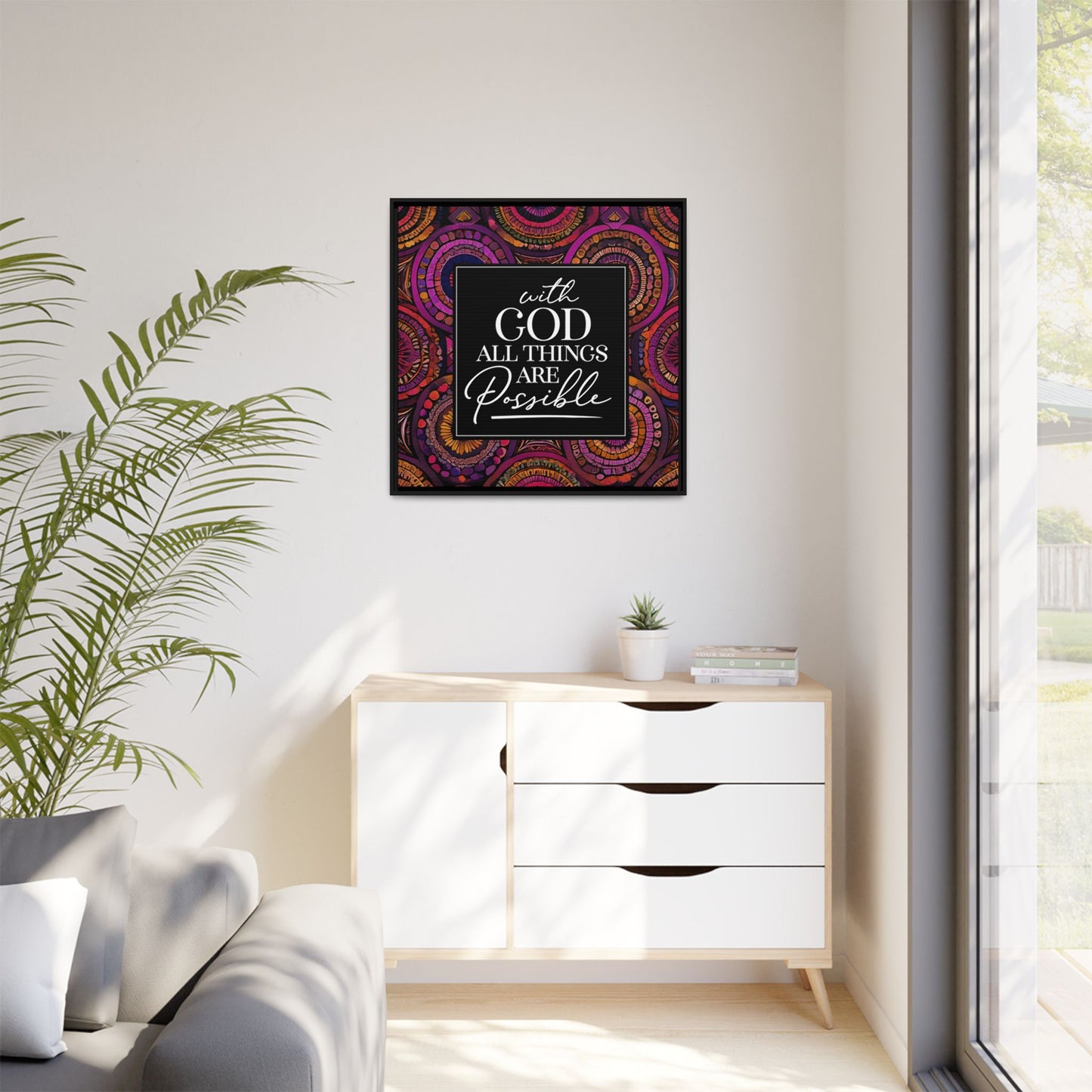 All Things Are Possible Framed Canvas Art