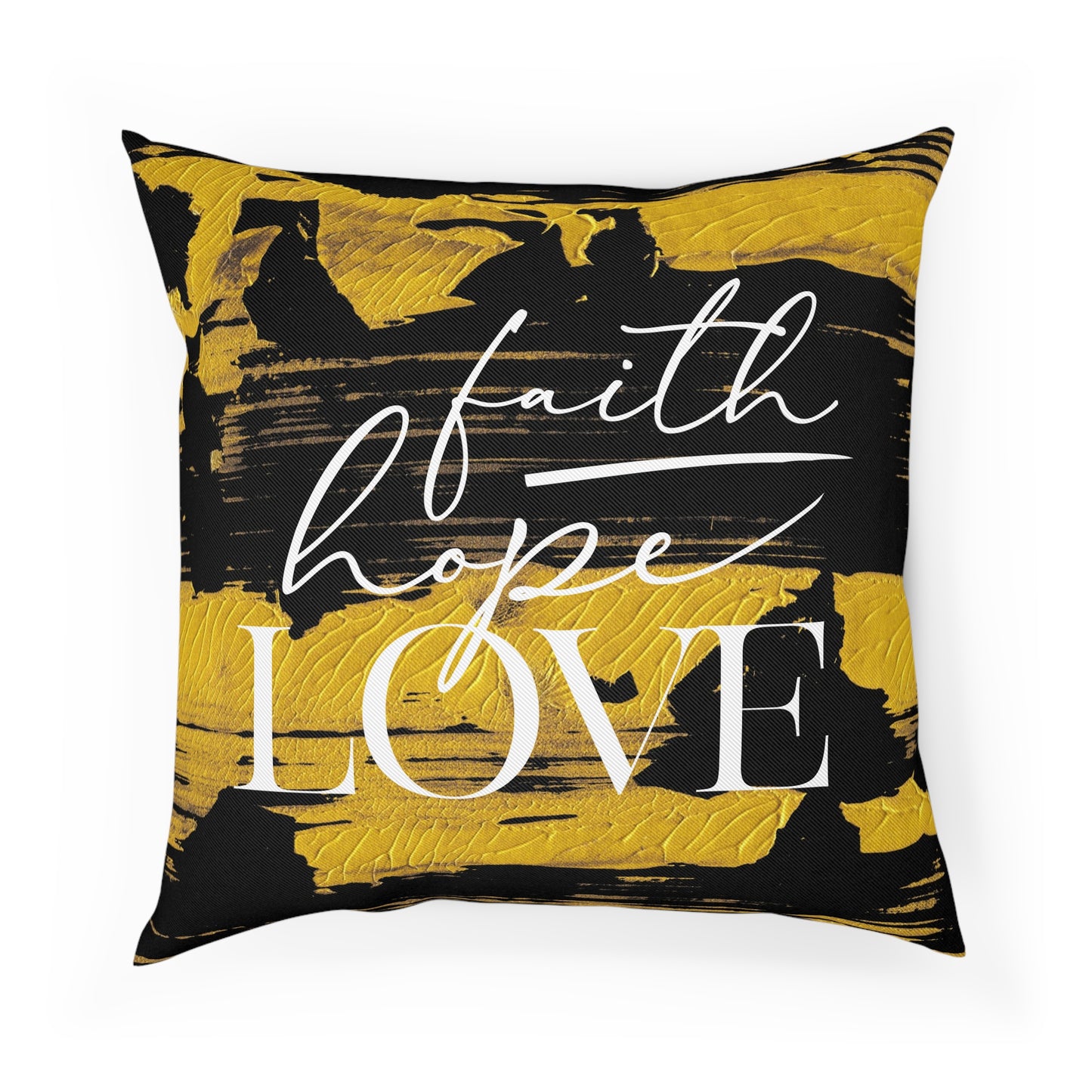 Adira "Faith, Hope, Love" Pillow (black)