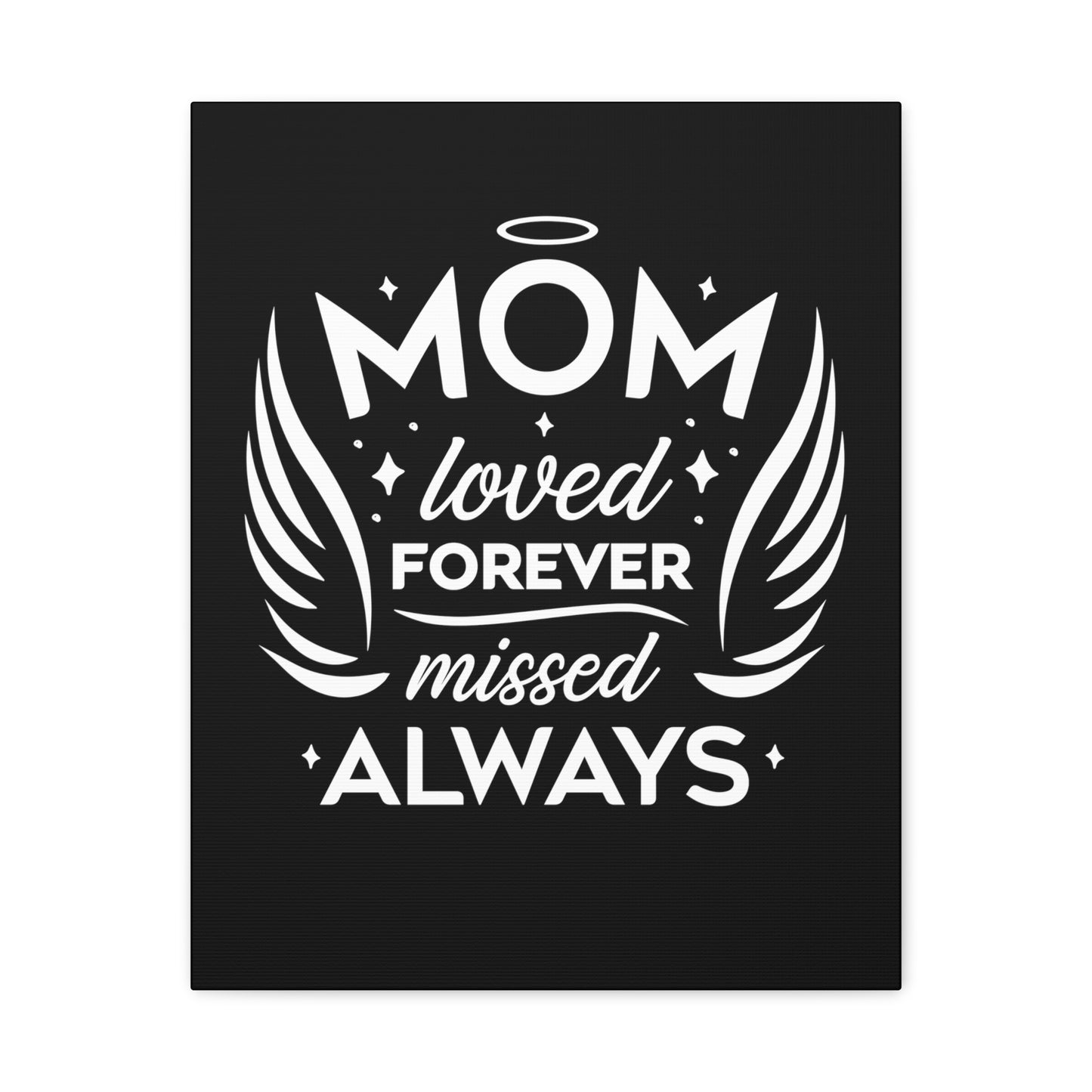 Mom: Loved Forever, Missed Always Wall Art (Black)