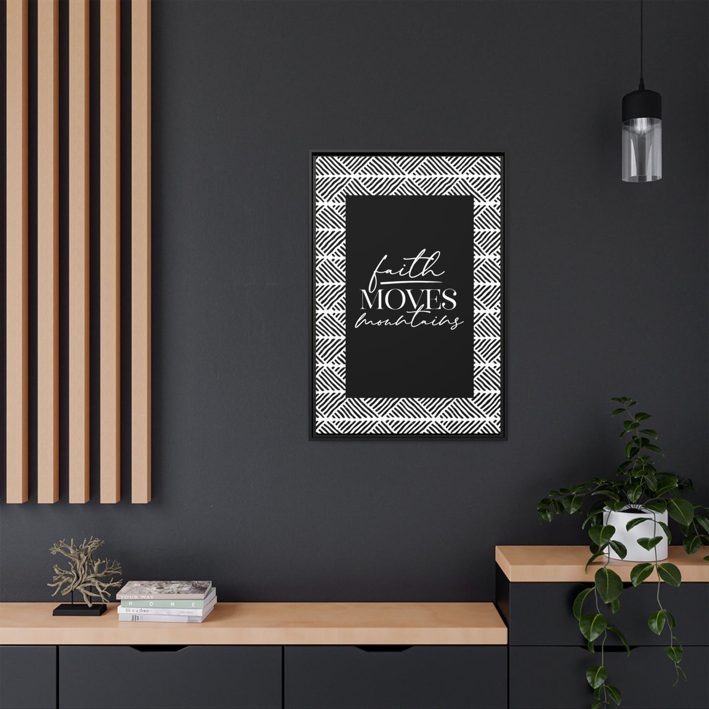 Koya Faith Moves Mountains Framed Canvas Art