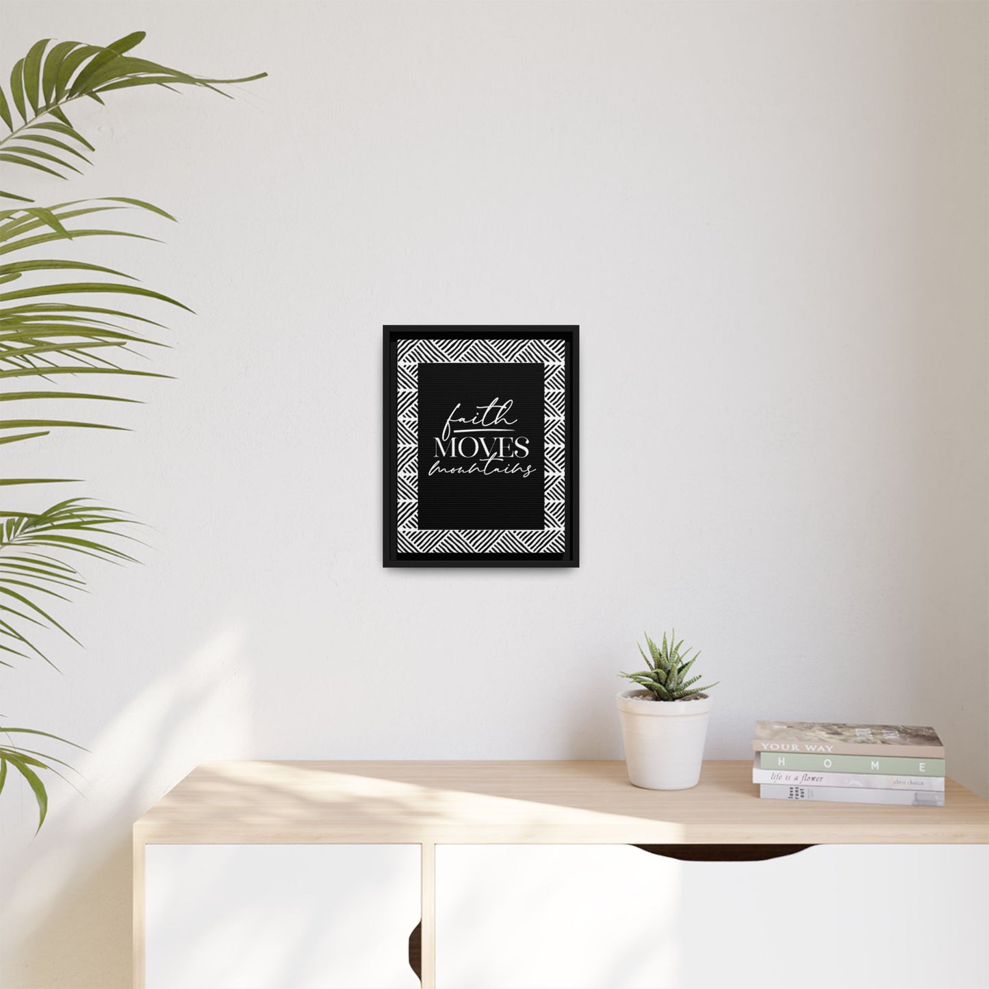 Koya Faith Moves Mountains Framed Canvas Art