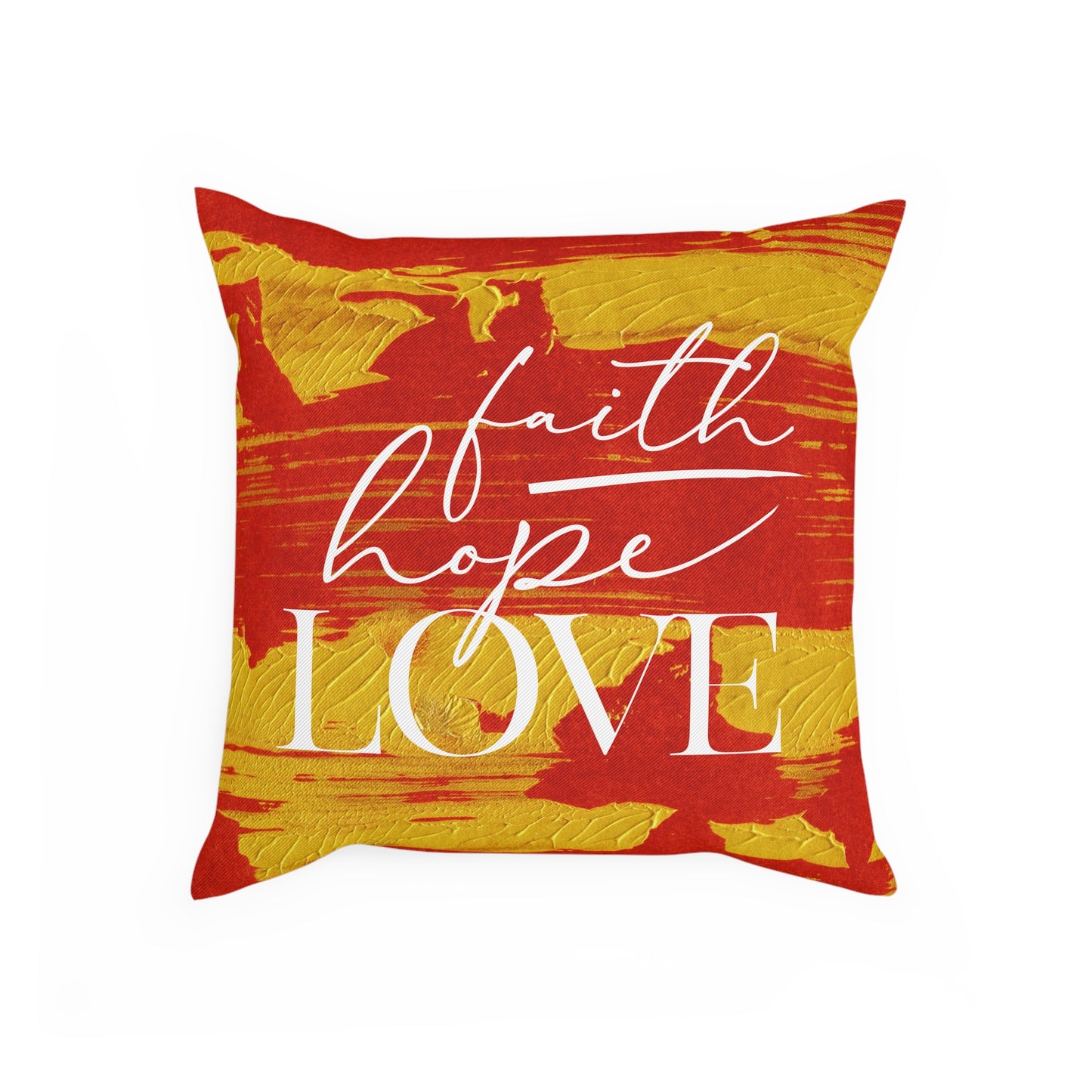 Adira "Faith, Hope, Love" Pillow (red)