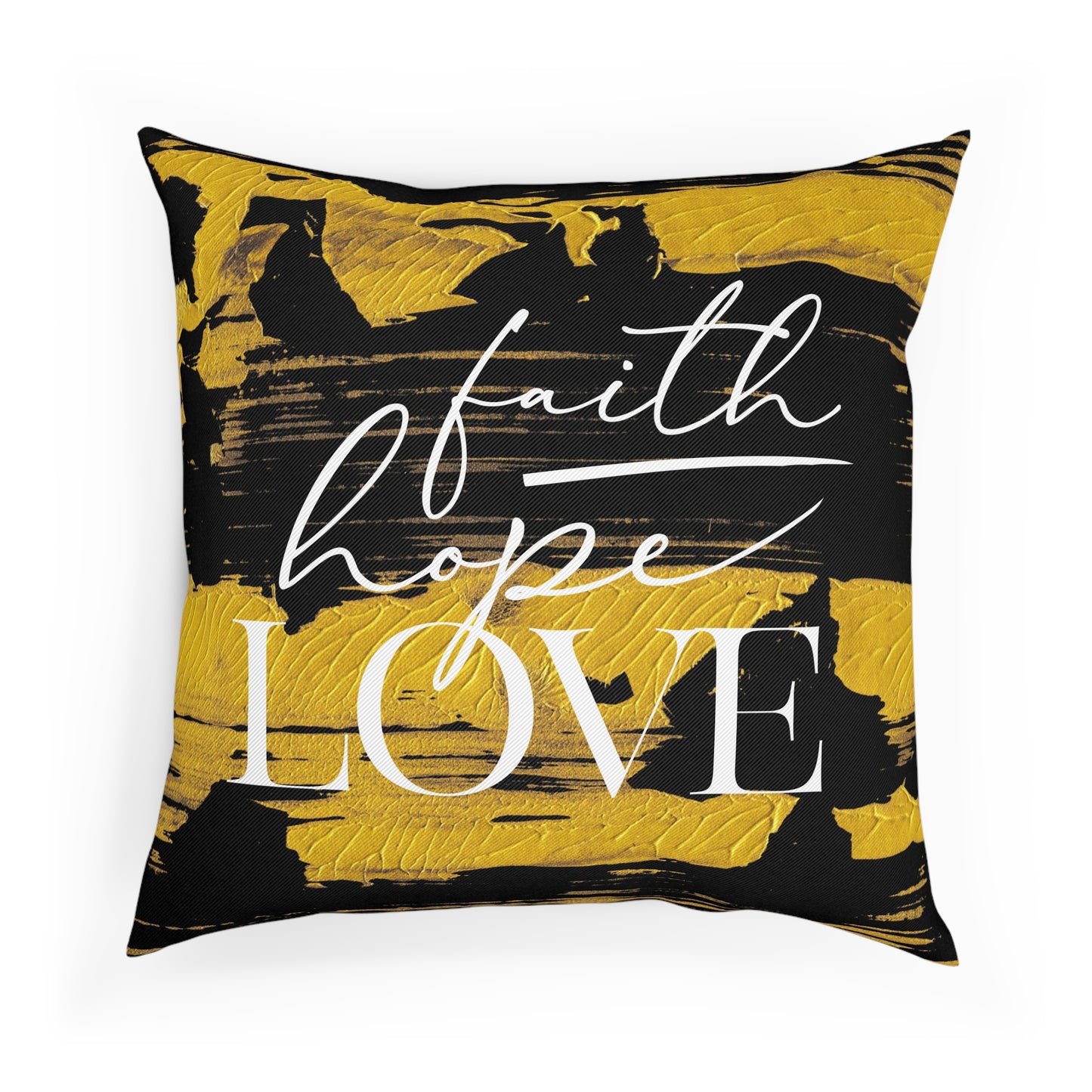 Adira "Faith, Hope, Love" Pillow (black)