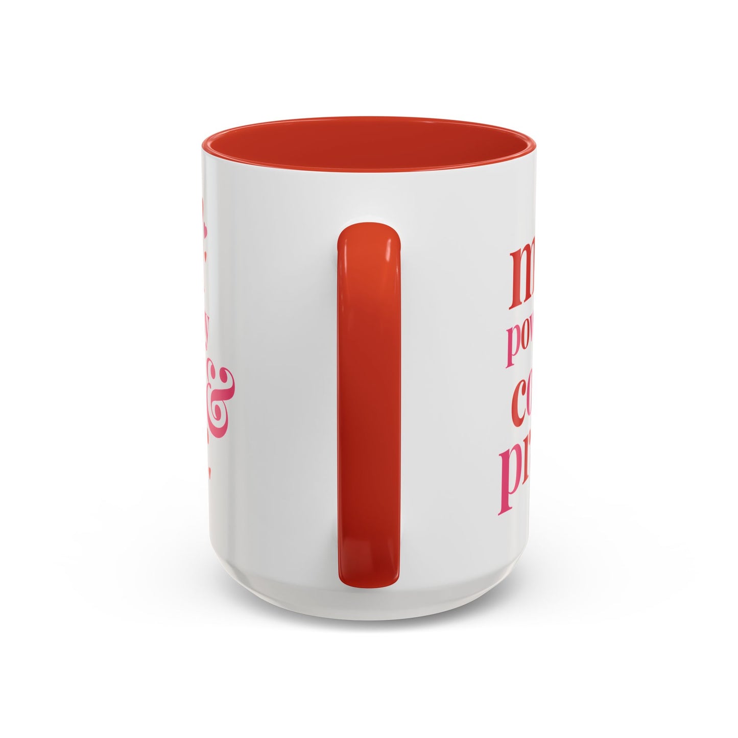 Mom: Powered by Coffee & Prayer Accent Mug
