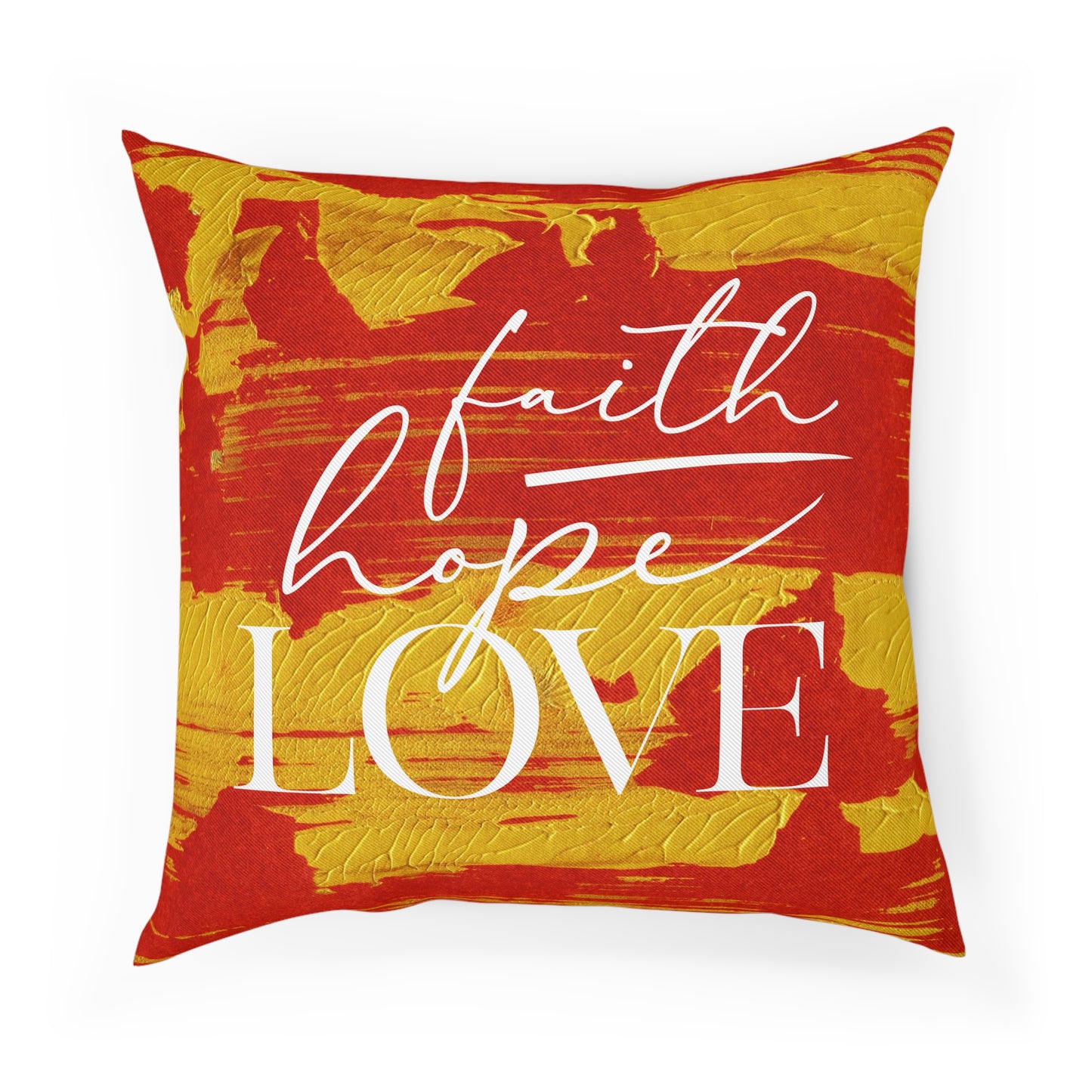 Adira "Faith, Hope, Love" Pillow (red)