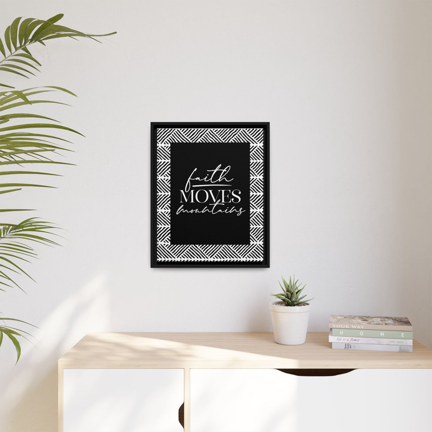 Koya Faith Moves Mountains Framed Canvas Art