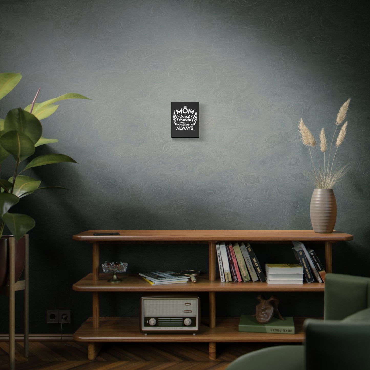 Mom: Loved Forever, Missed Always Wall Art (Black)
