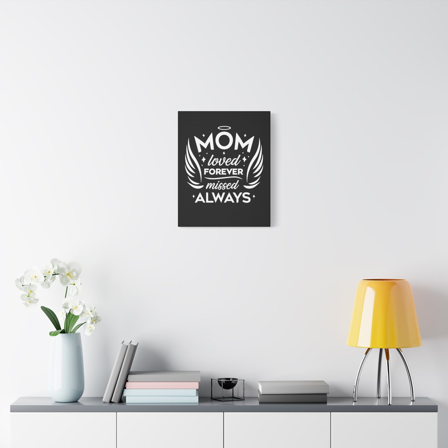 Mom: Loved Forever, Missed Always Wall Art (Black)