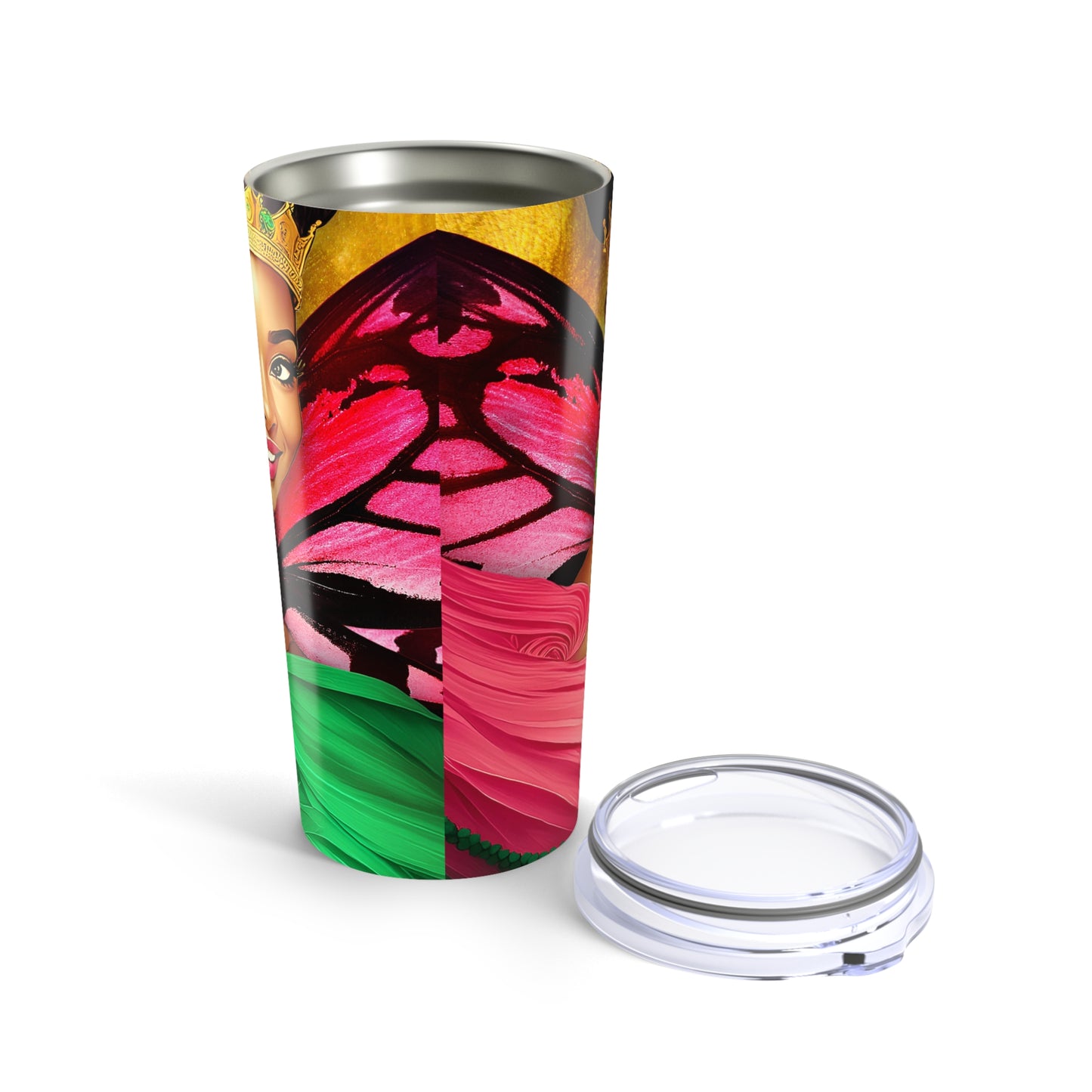 AKA-Inspired Black Butterfly Queen 20oz Tumbler