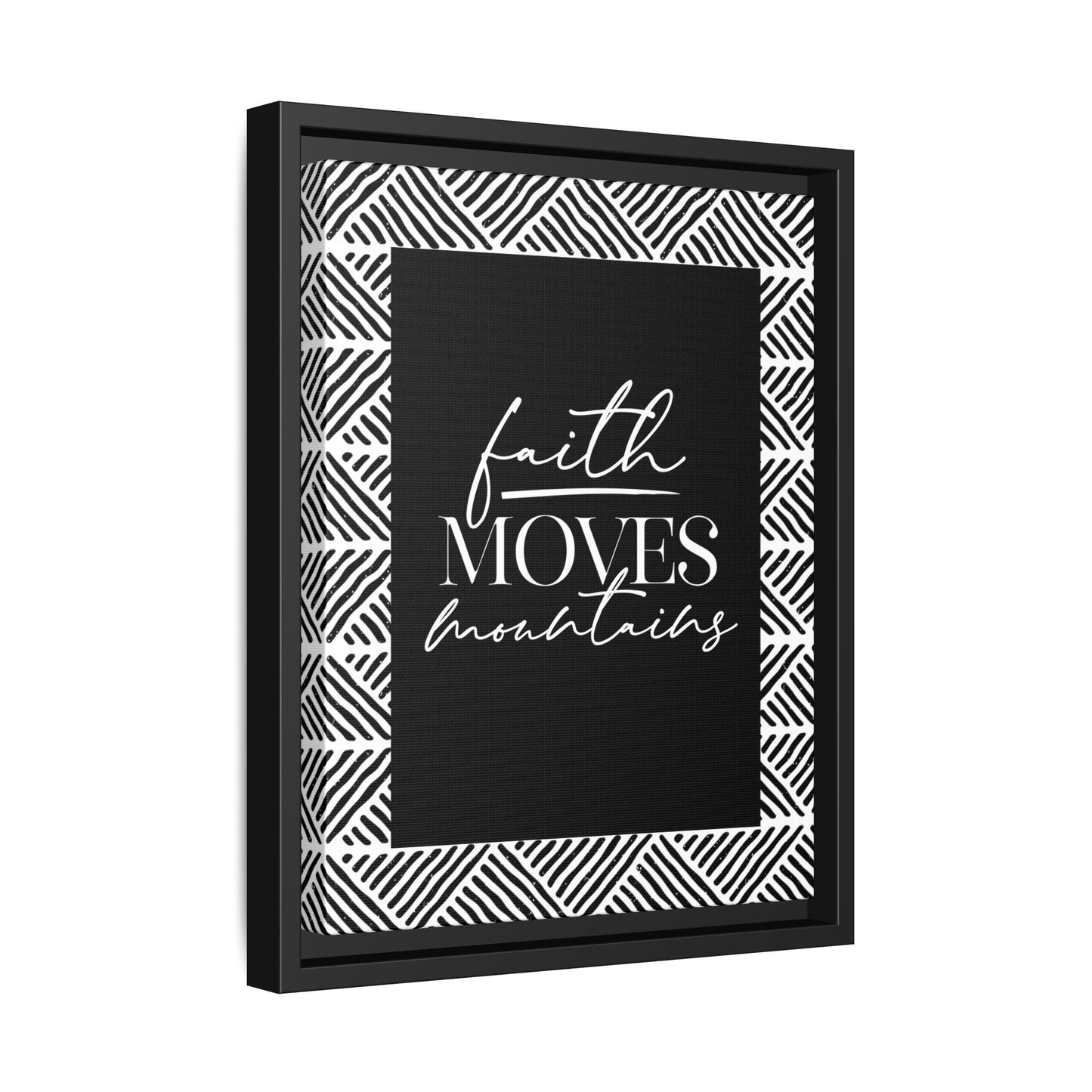 Koya Faith Moves Mountains Framed Canvas Art