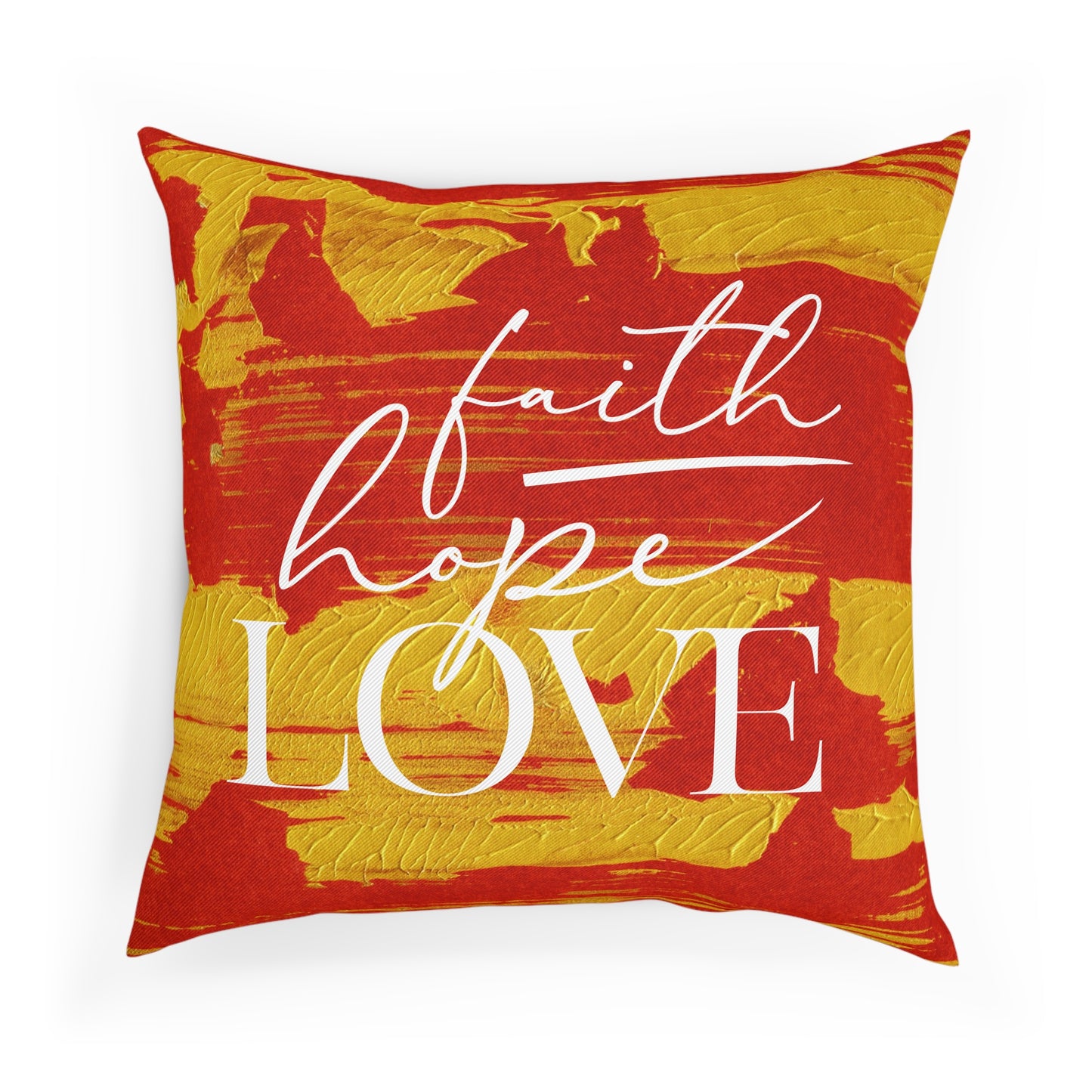 Adira "Faith, Hope, Love" Pillow (red)