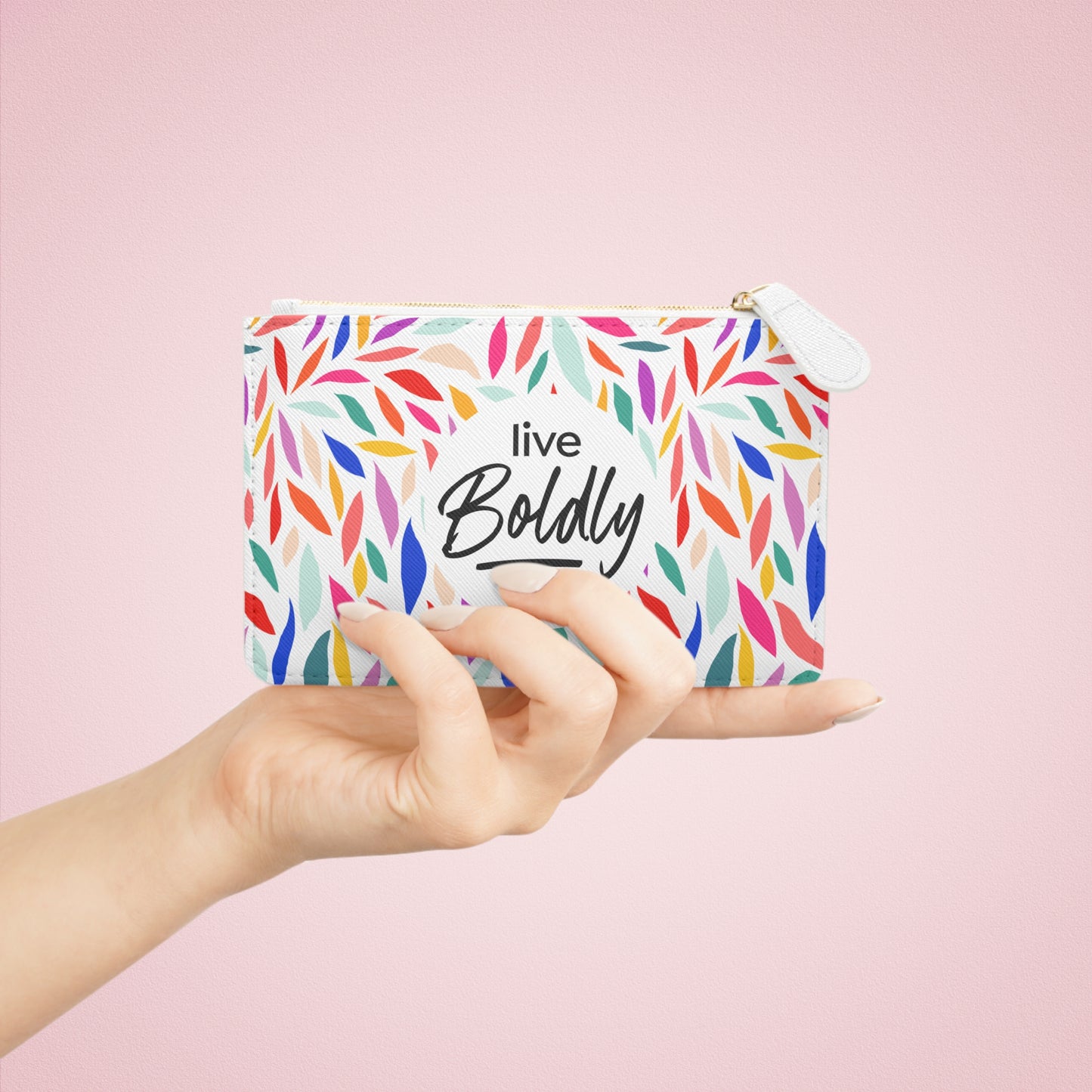 Live Boldly Viva Mini Clutch (vegan leather)