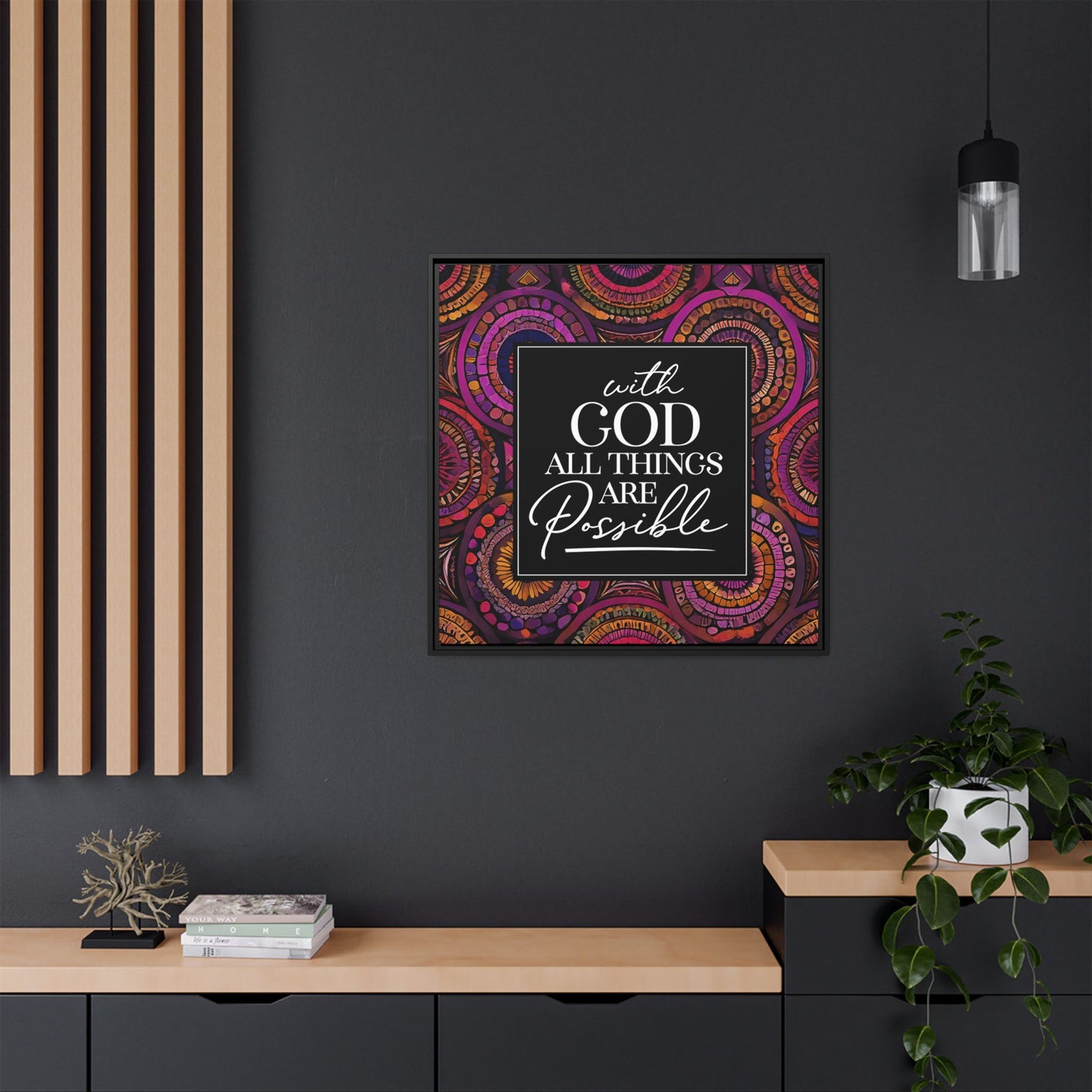 All Things Are Possible Framed Canvas Art