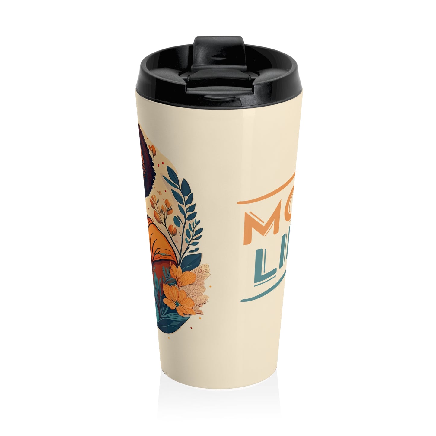 Mom Life Graphic Stainless Steel Travel Mug 15 oz