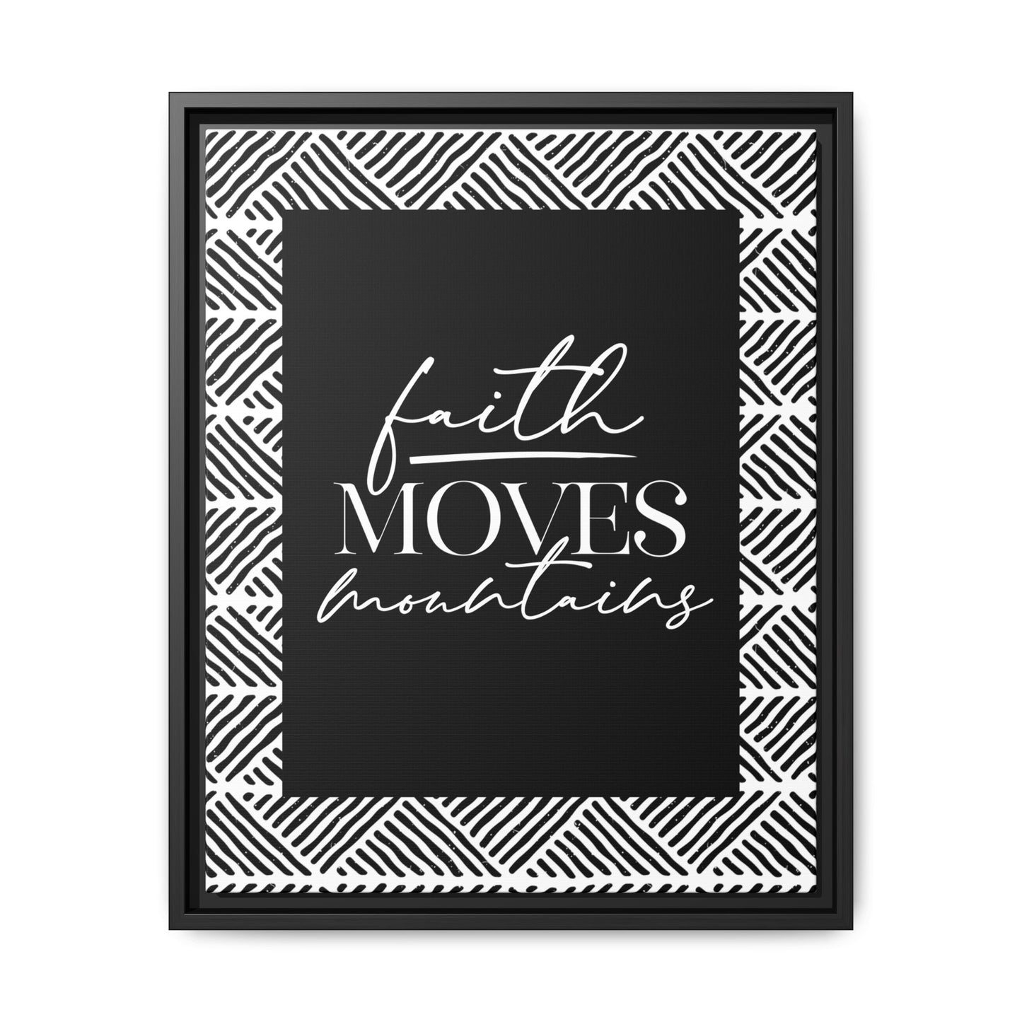 Koya Faith Moves Mountains Framed Canvas Art