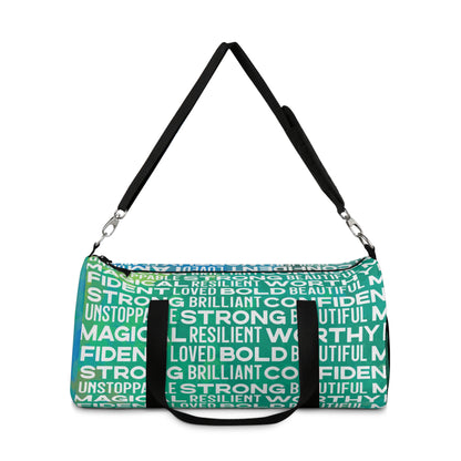 Bold Affirmations Duffel Bag (Caribbean Waters)