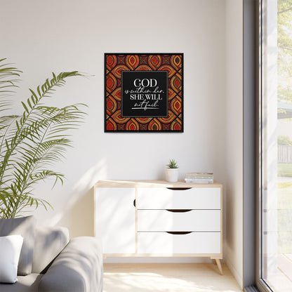 God is Within Her Framed Canvas Art