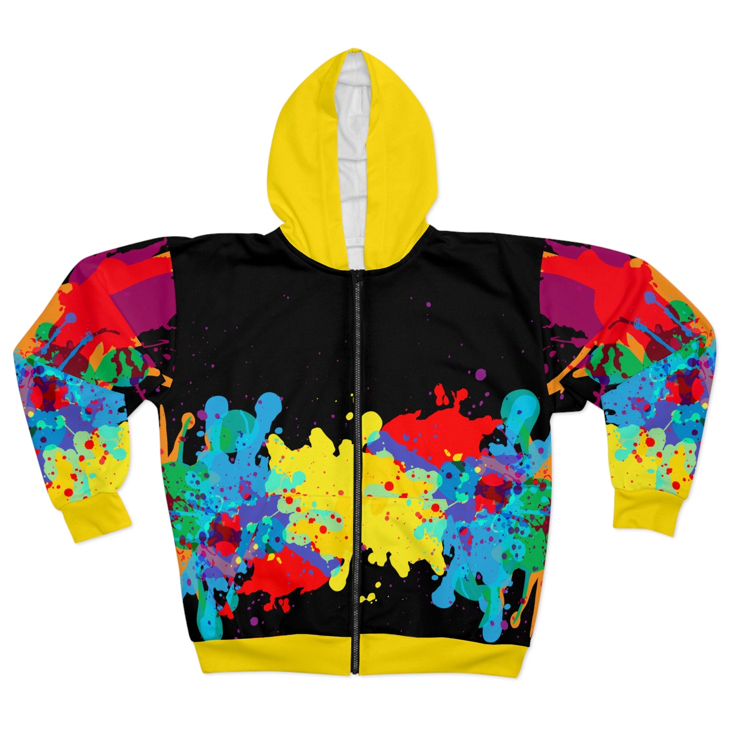 Art is My Therapy Creative Splash Zipped Fleece Jacket