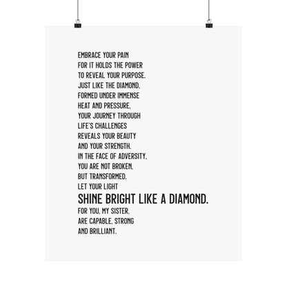 Shine Bright Like a Diamond Poster (text)