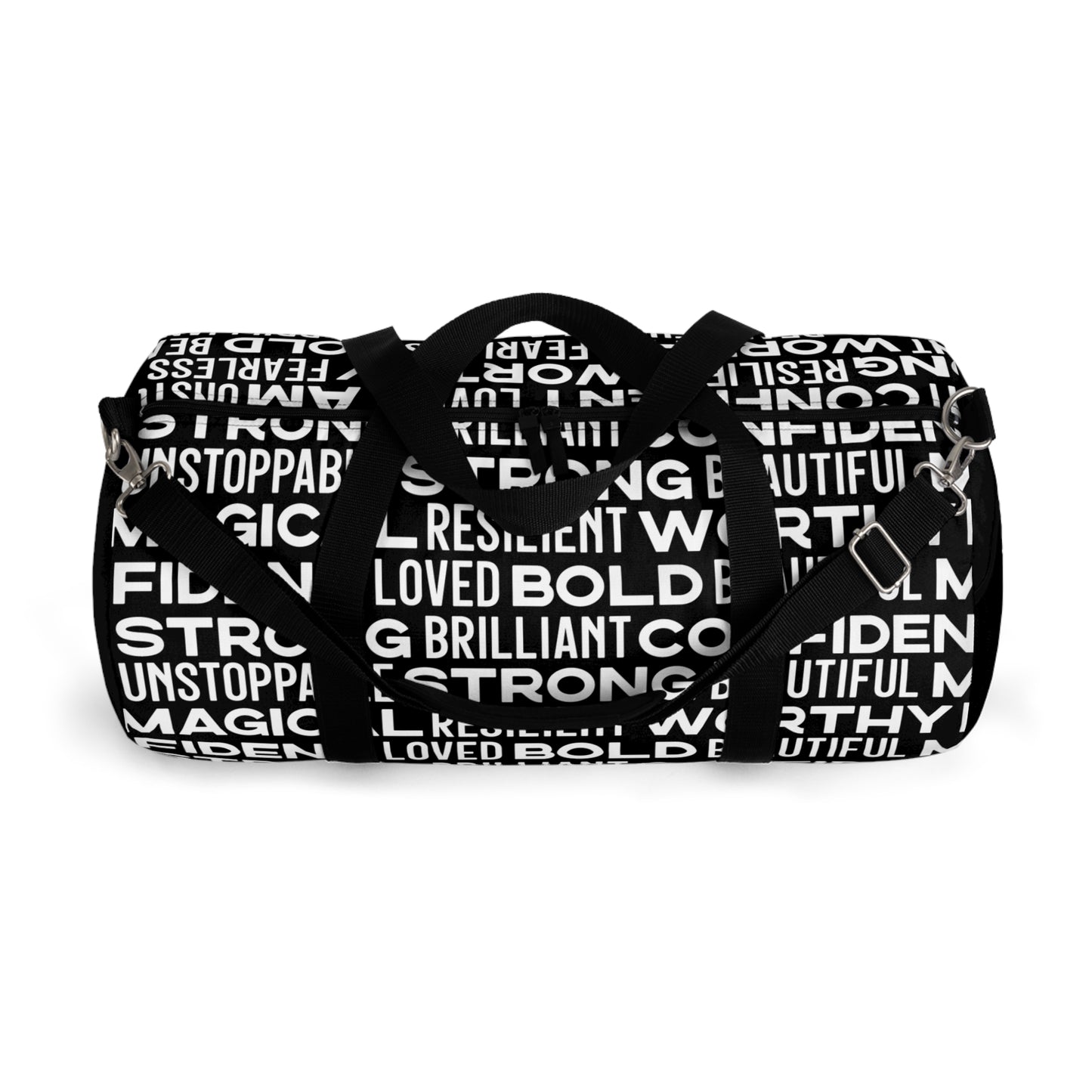 Bold Affirmations Duffel Bag (black)