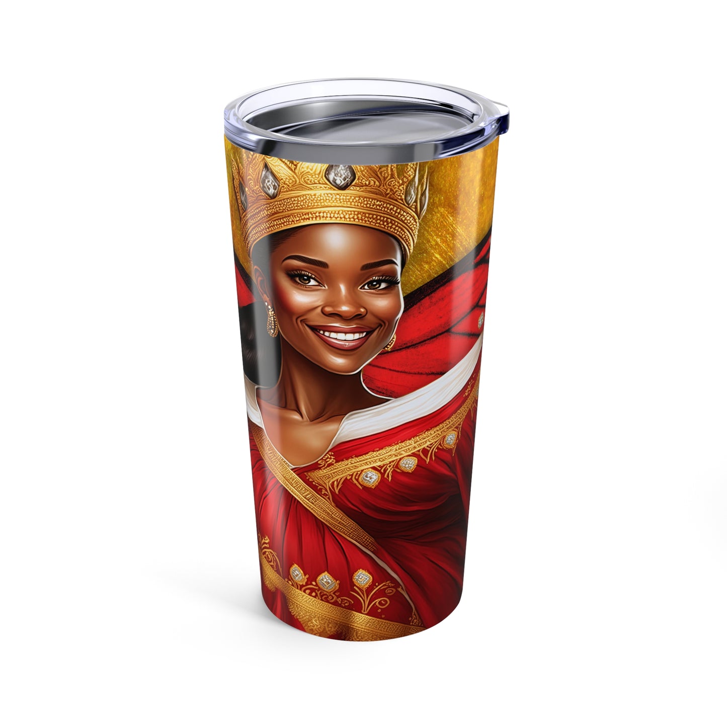 Delta-Inspired Black Butterfly Queen 20oz Tumbler