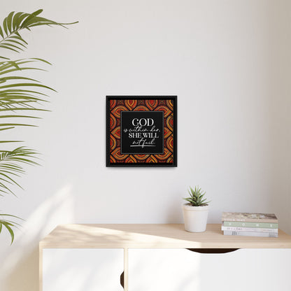 God is Within Her Framed Canvas Art