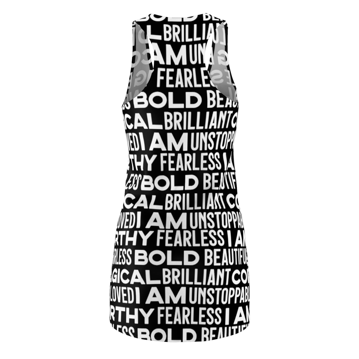 Bold Affirmations Racerback Dress (black)