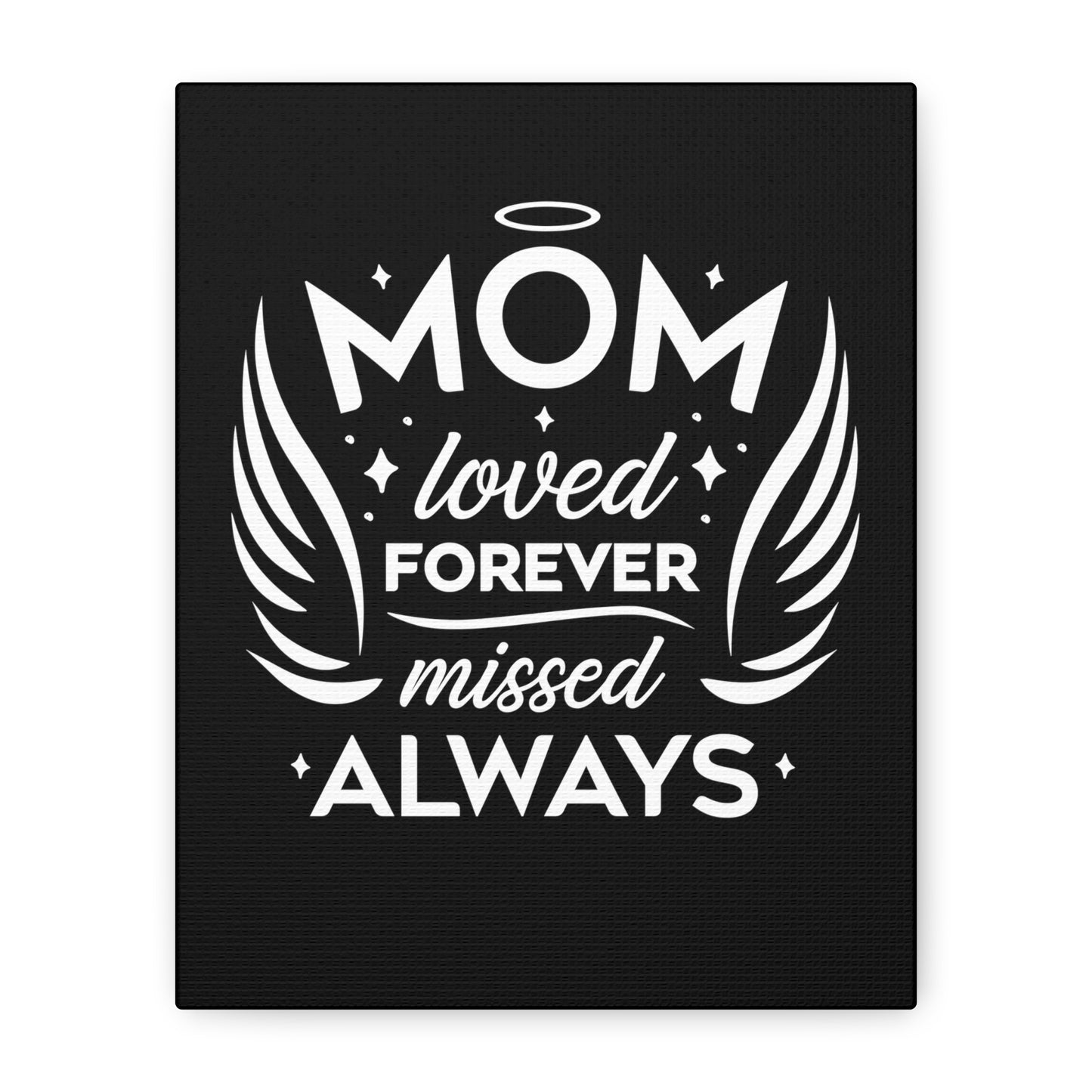 Mom: Loved Forever, Missed Always Wall Art (Black)