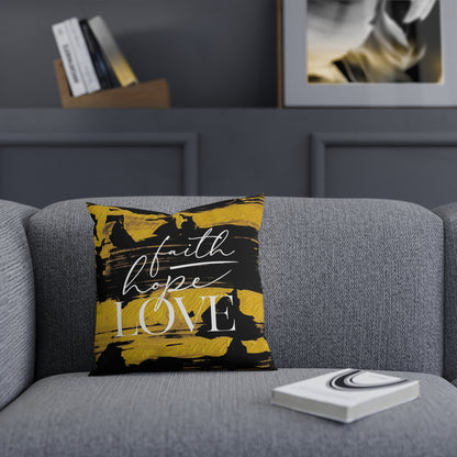 Adira "Faith, Hope, Love" Pillow (black)