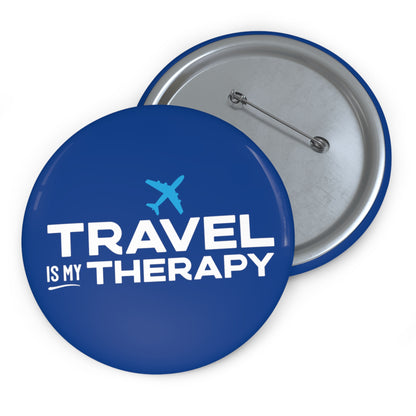 Travel is my Therapy Custom Button