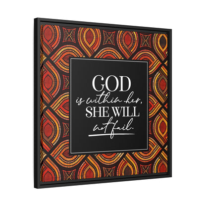 God is Within Her Framed Canvas Art