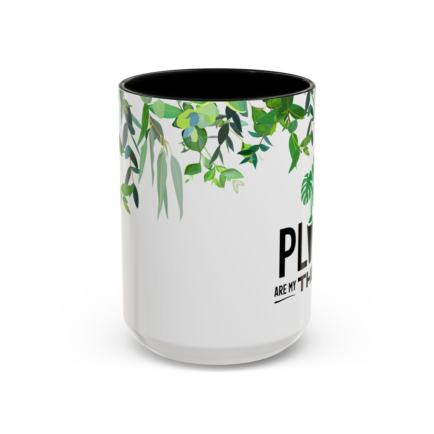 Plants Are My Therapy Accent Mug