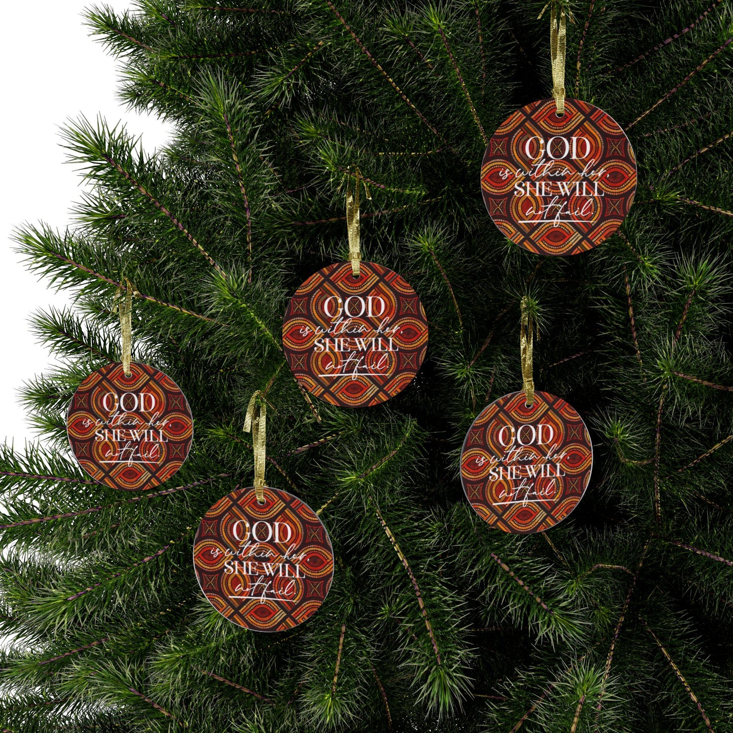 God is Within Her Acrylic Ornament