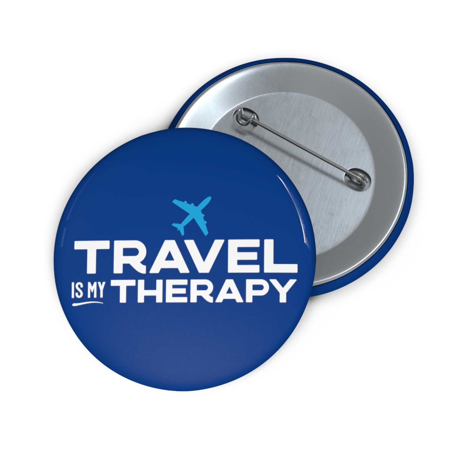 Travel is my Therapy Custom Button