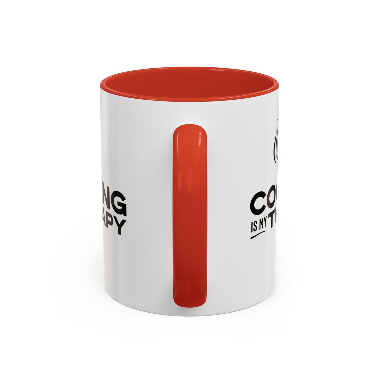 Cooking is My Therapy Accent Mug