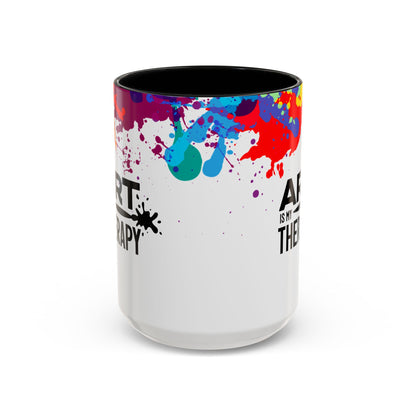 Art is My Therapy Accent Mug