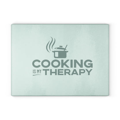 Cooking is my Therapy Glass Cutting Board
