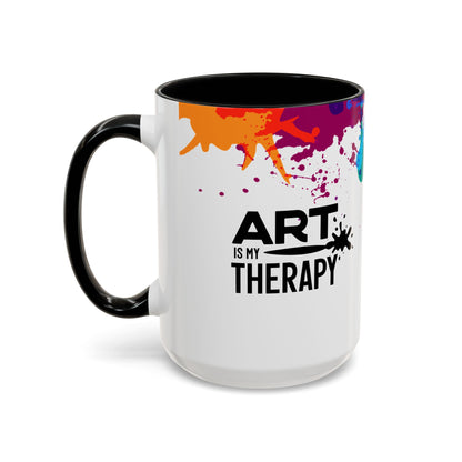 Art is My Therapy Accent Mug