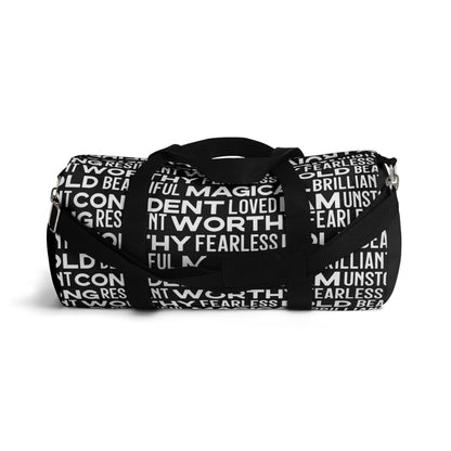 Bold Affirmations Duffel Bag (black)