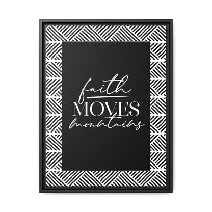 Koya Faith Moves Mountains Framed Canvas Art