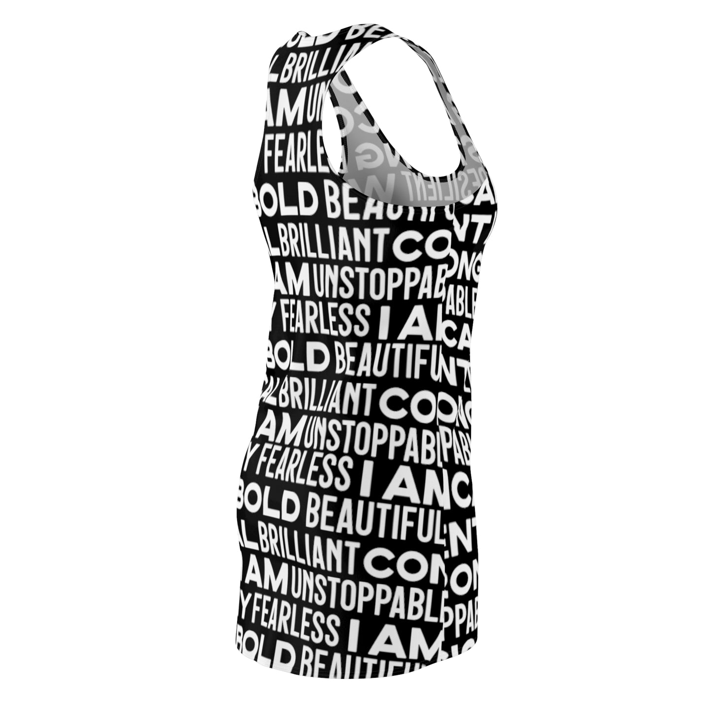 Bold Affirmations Racerback Dress (black)