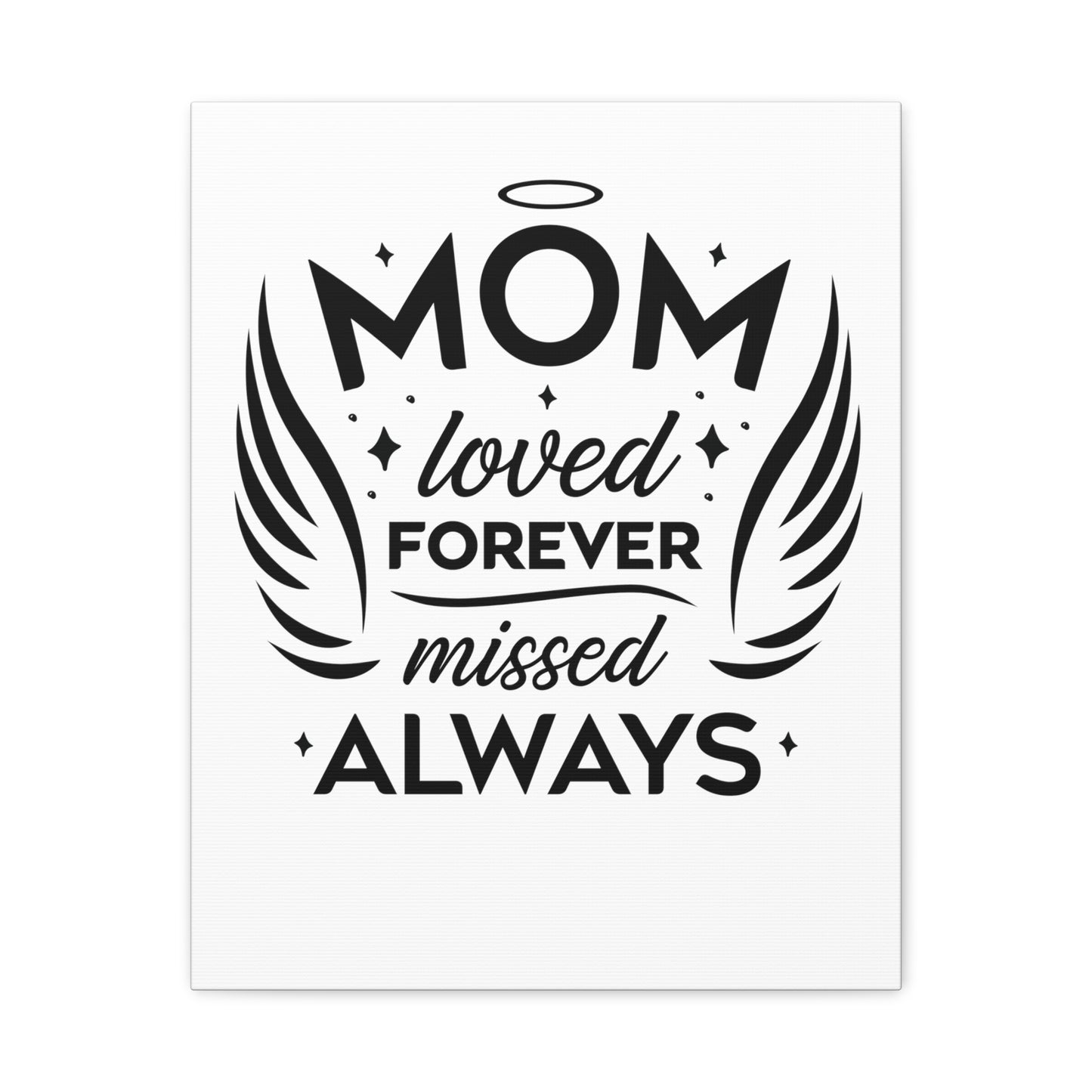 Mom: Loved Forever, Missed Always Wall Art (White)