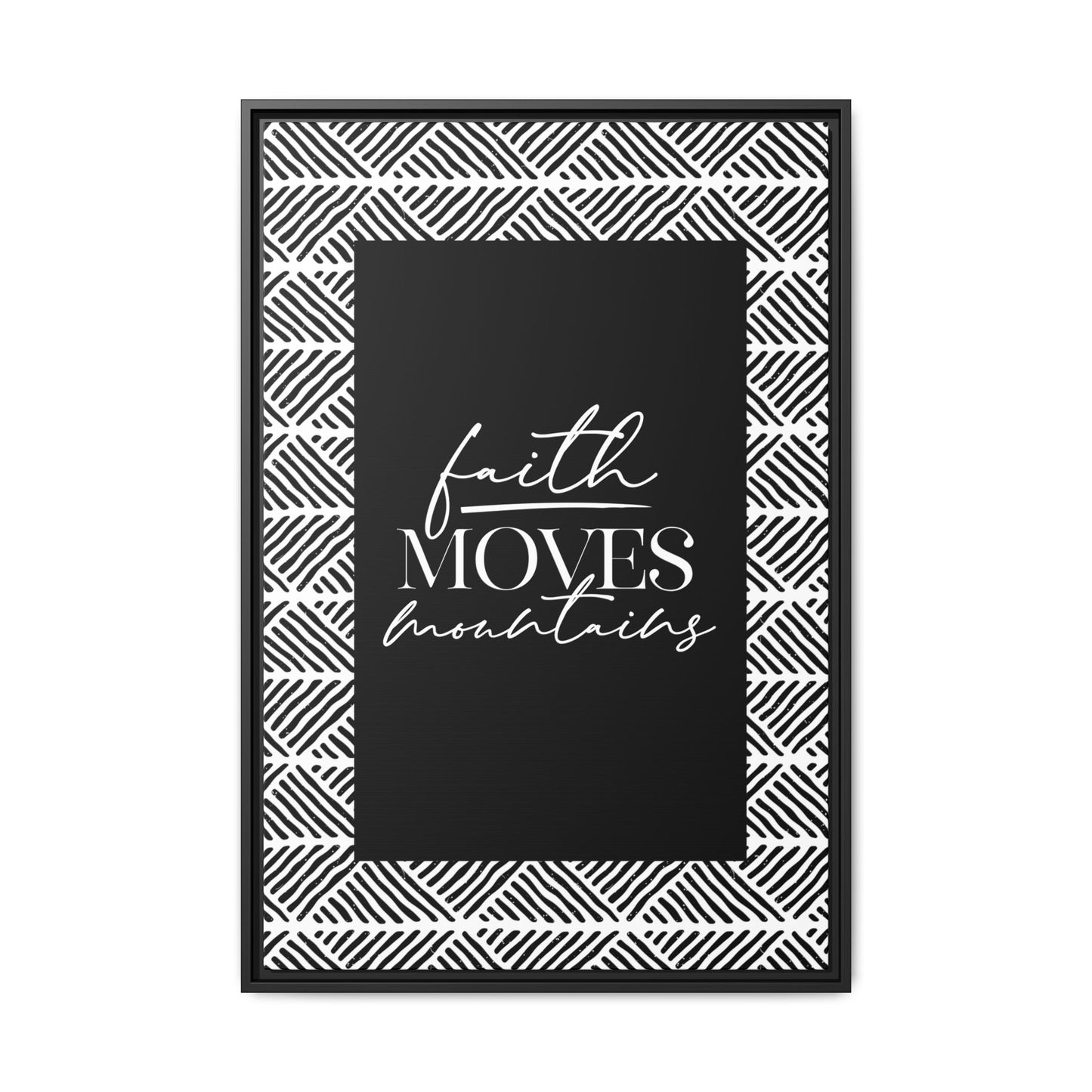 Koya Faith Moves Mountains Framed Canvas Art