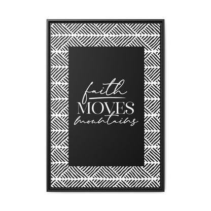Koya Faith Moves Mountains Framed Canvas Art