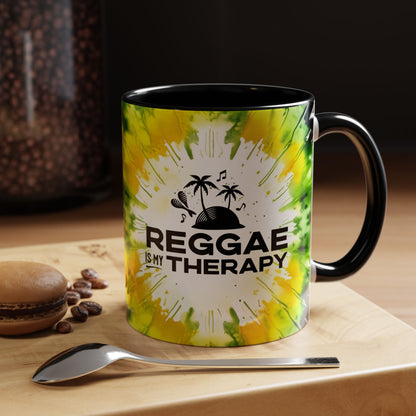 Reggae is My Therapy Accent Mug, 11oz