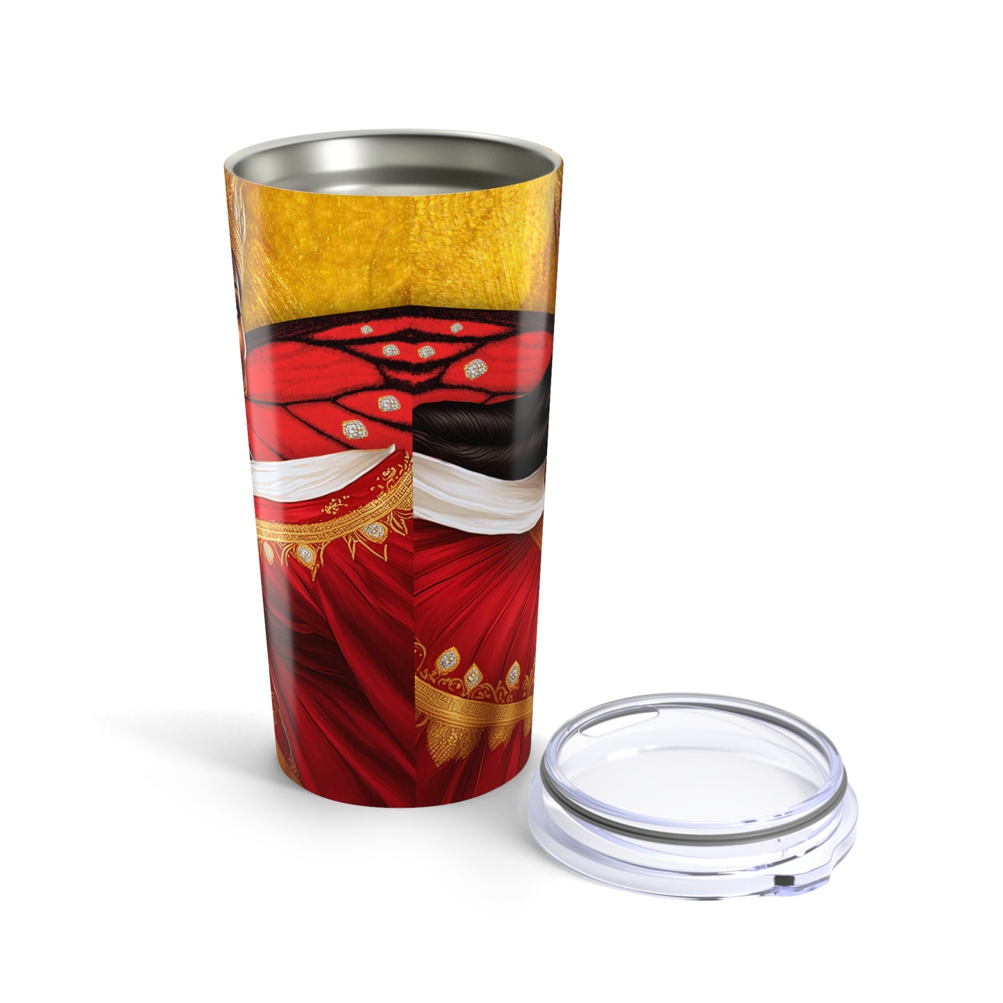 Delta-Inspired Black Butterfly Queen 20oz Tumbler