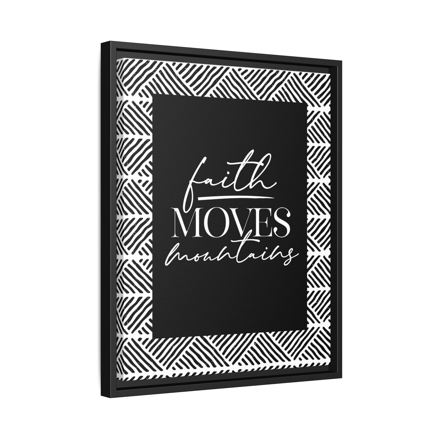 Koya Faith Moves Mountains Framed Canvas Art