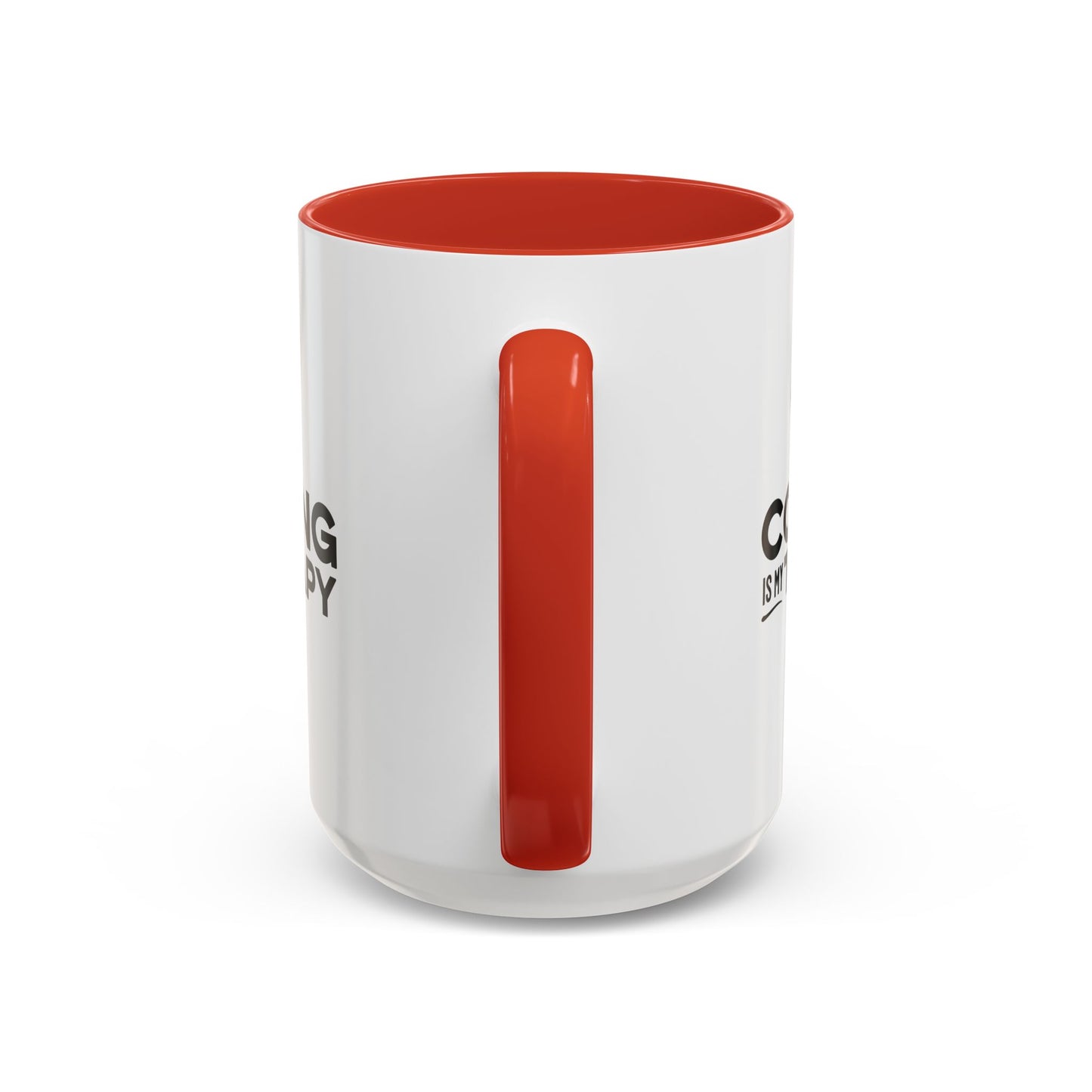 Cooking is My Therapy Accent Mug