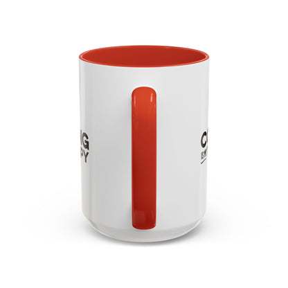 Cooking is My Therapy Accent Mug